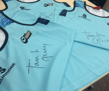 Surrey Storm vest signed by England star Tamsin Greenway